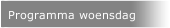 Programma woensdag